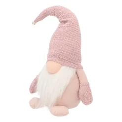 Staande Gnoom | Roze | Stof | 42 Cm