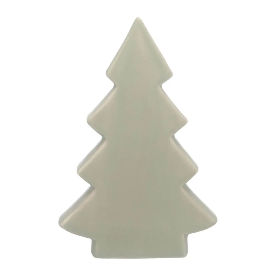 Staande Porseleinen Kerstboom | 16,5 Cm | Mat Groen