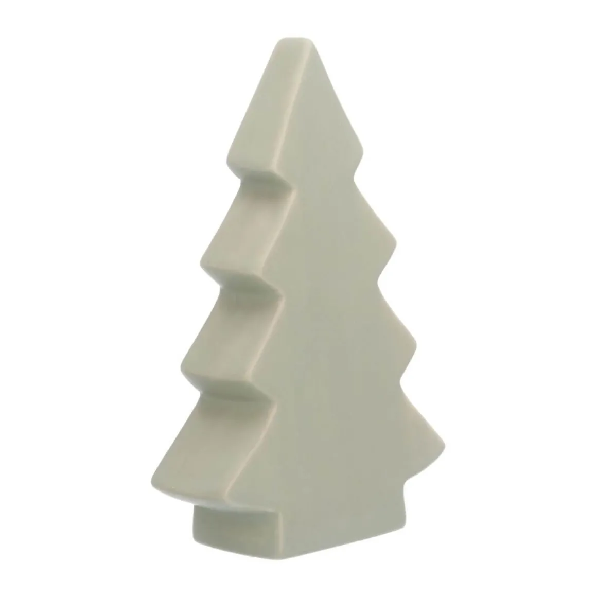 Staande Porseleinen Kerstboom | 16,5 Cm | Mat Groen