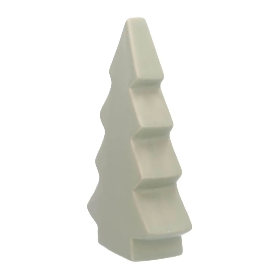 Staande Porseleinen Kerstboom | 16,5 Cm | Mat Groen