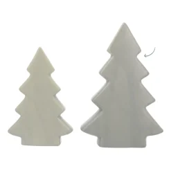 Staande Porseleinen Kerstboom | 20 Cm | Mat Groen