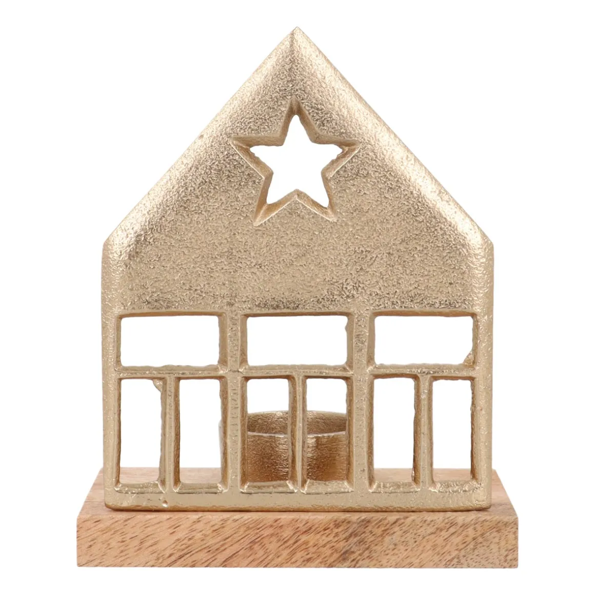 Stijlvol Gouden Huisje Met Waxinelichthouder