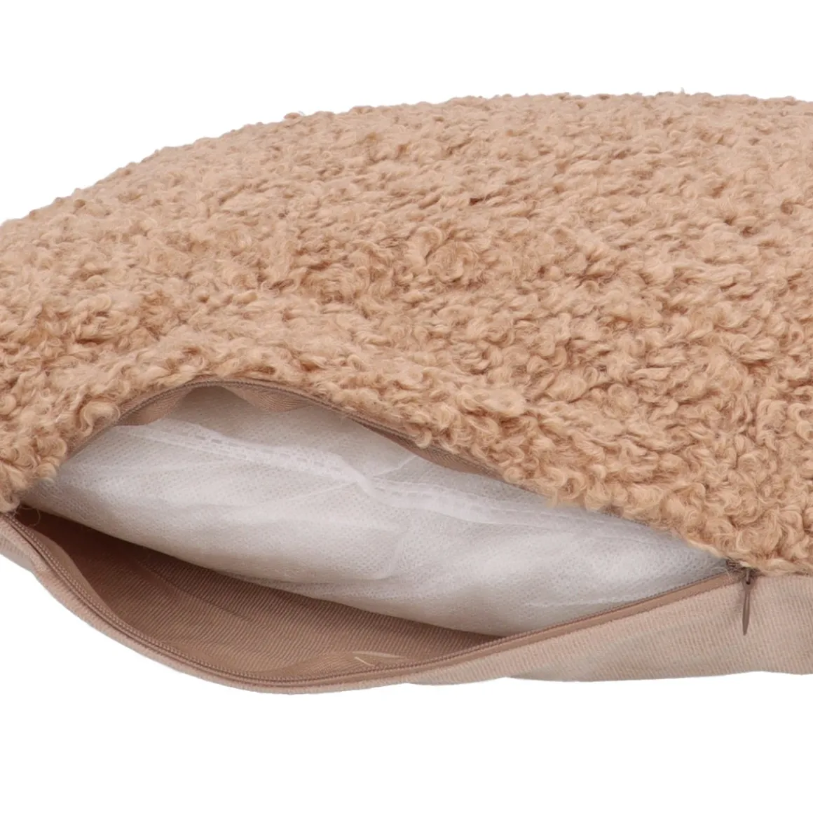 Stijlvol Zandkleurig Teddy Sierkussen