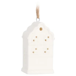 Stijlvolle Witte Kersthange 'Grachtenpandje'