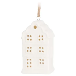 Stijlvolle Witte Kersthange 'Grachtenpandje'