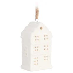 Stijlvolle Witte Kersthange 'Grachtenpandje'