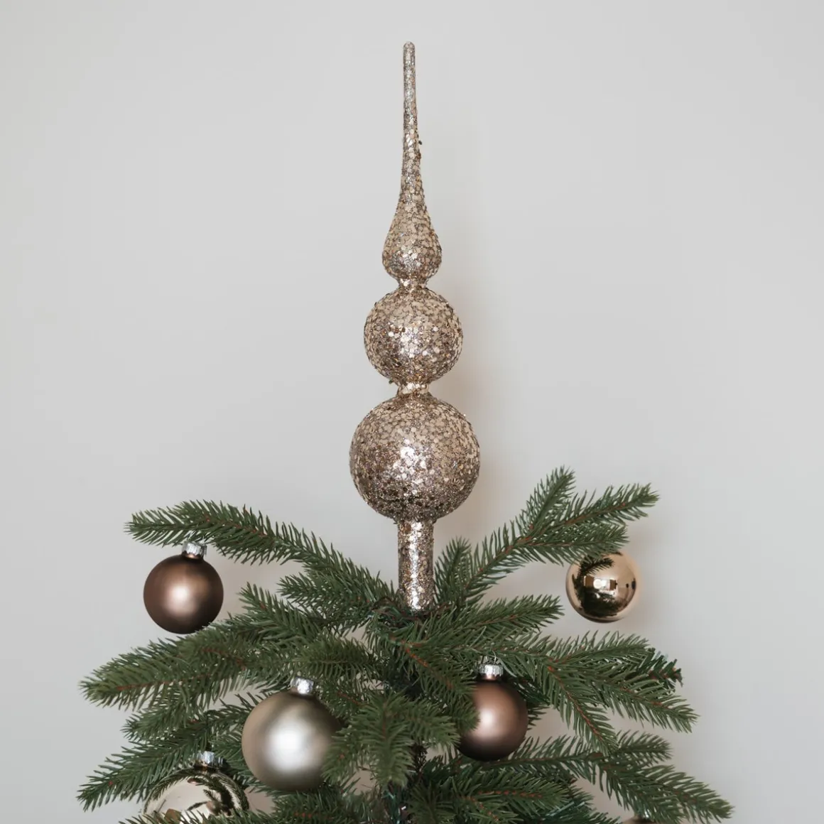 Taupe Glazen Glitterpiek