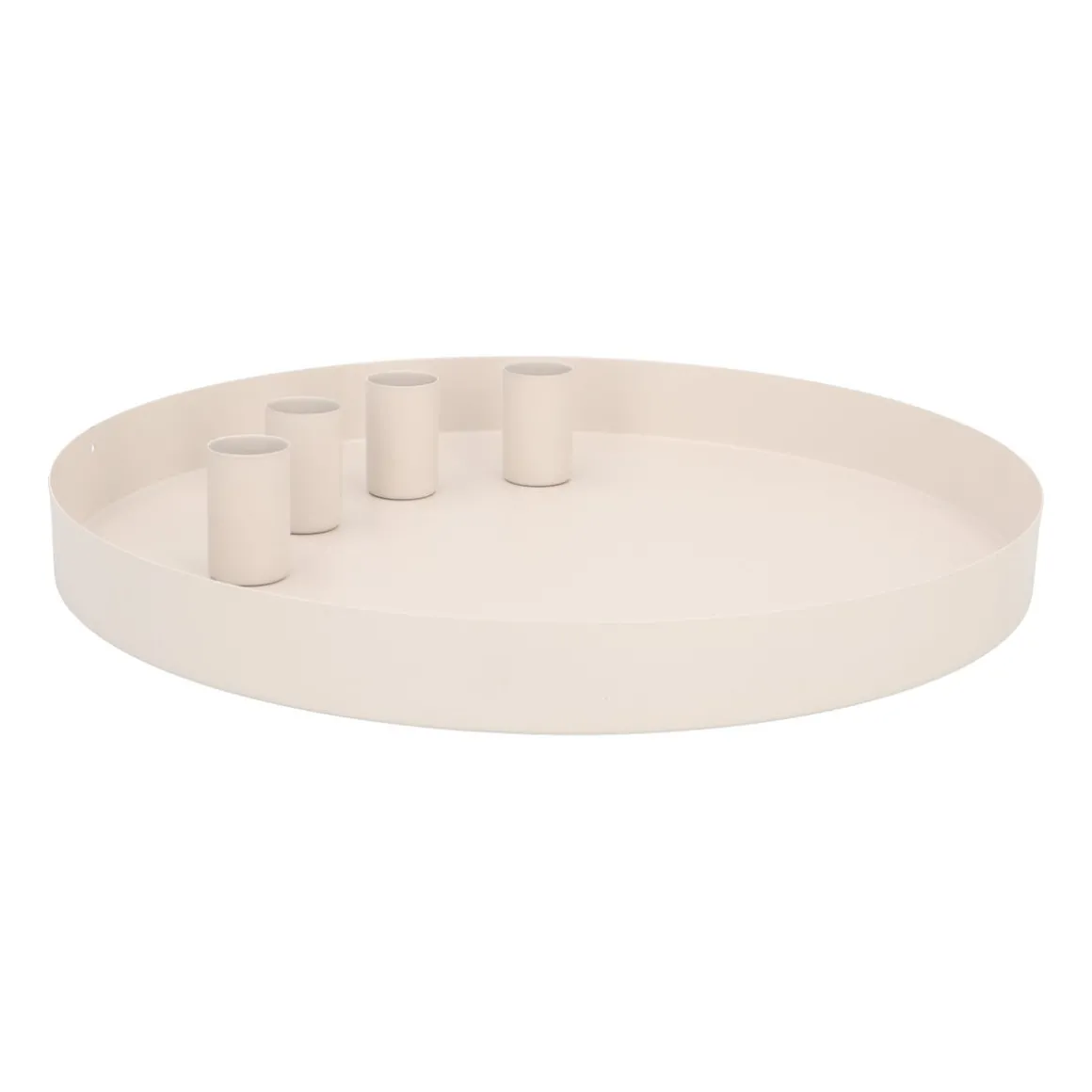 Taupe Plateau Met Magnetische Kaarsenhouders 30 Cm