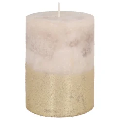Taupe Stompkaars Met Gouden Glitter | 10 Cm