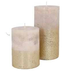 Taupe Stompkaars Met Gouden Glitter | 10 Cm