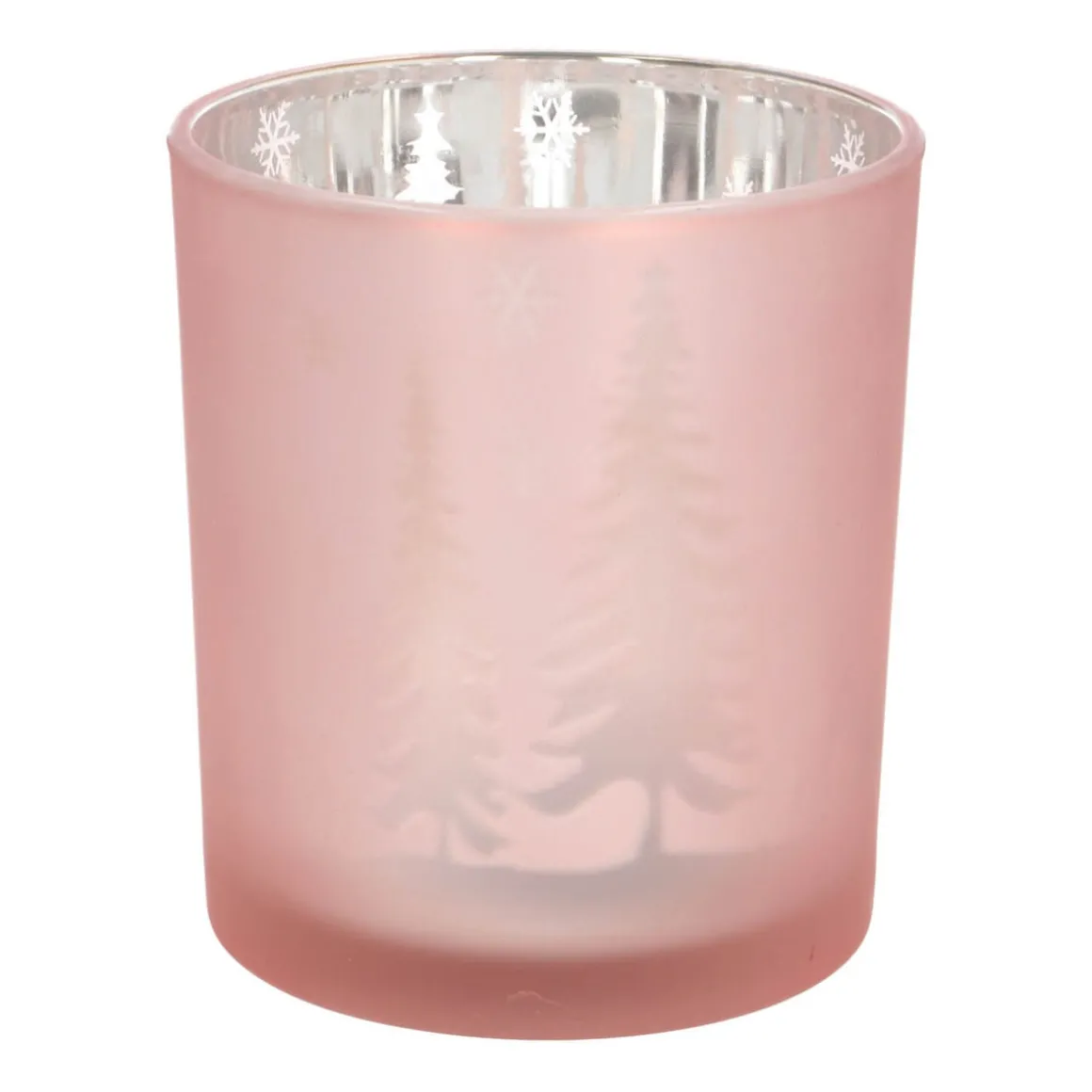 Theelichthouder Met Deco 10 Cm Roze