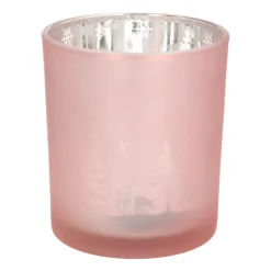 Theelichthouder Met Deco 10 Cm Roze