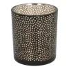Theelichthouder Met Stippen 8 Cm Zwart