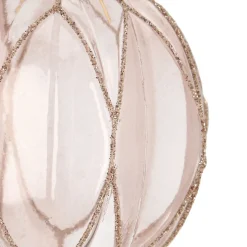 Transparante Taupe Kerstbal Met Glitters