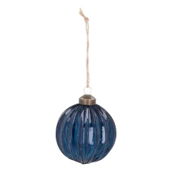 Trendy Blauwe Kerstbal Met Lampion Reliëf