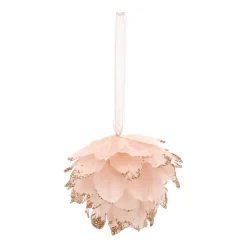 Veren Kerstbal Roze 9cm