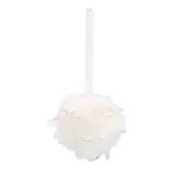 Veren Kerstbal Wit 9cm