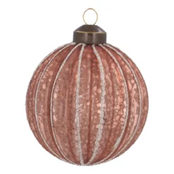Warme Bronzen Craquelé Kerstbal