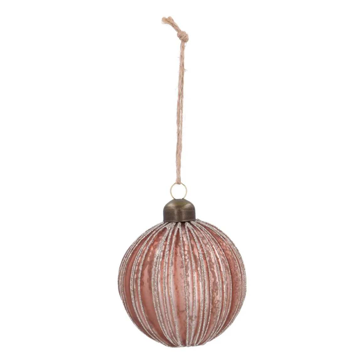 Warme Koperen Craquelé Kerstbal