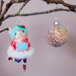 Winterse Konijn Met Schaatsen Kersthanger