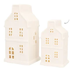 Wit Grachtenpandje Met Warm LED-licht