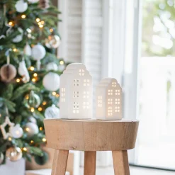 Wit Grachtenpandje Voor Kerst