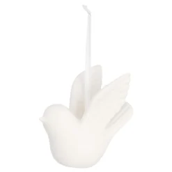 Witte Duif Kersthanger Van Porselein