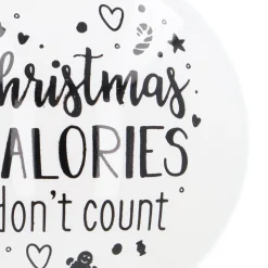 Witte Kerstbal 'Calories Don't Count'
