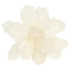 Witte Magnolia Met Glitters En Pailletten