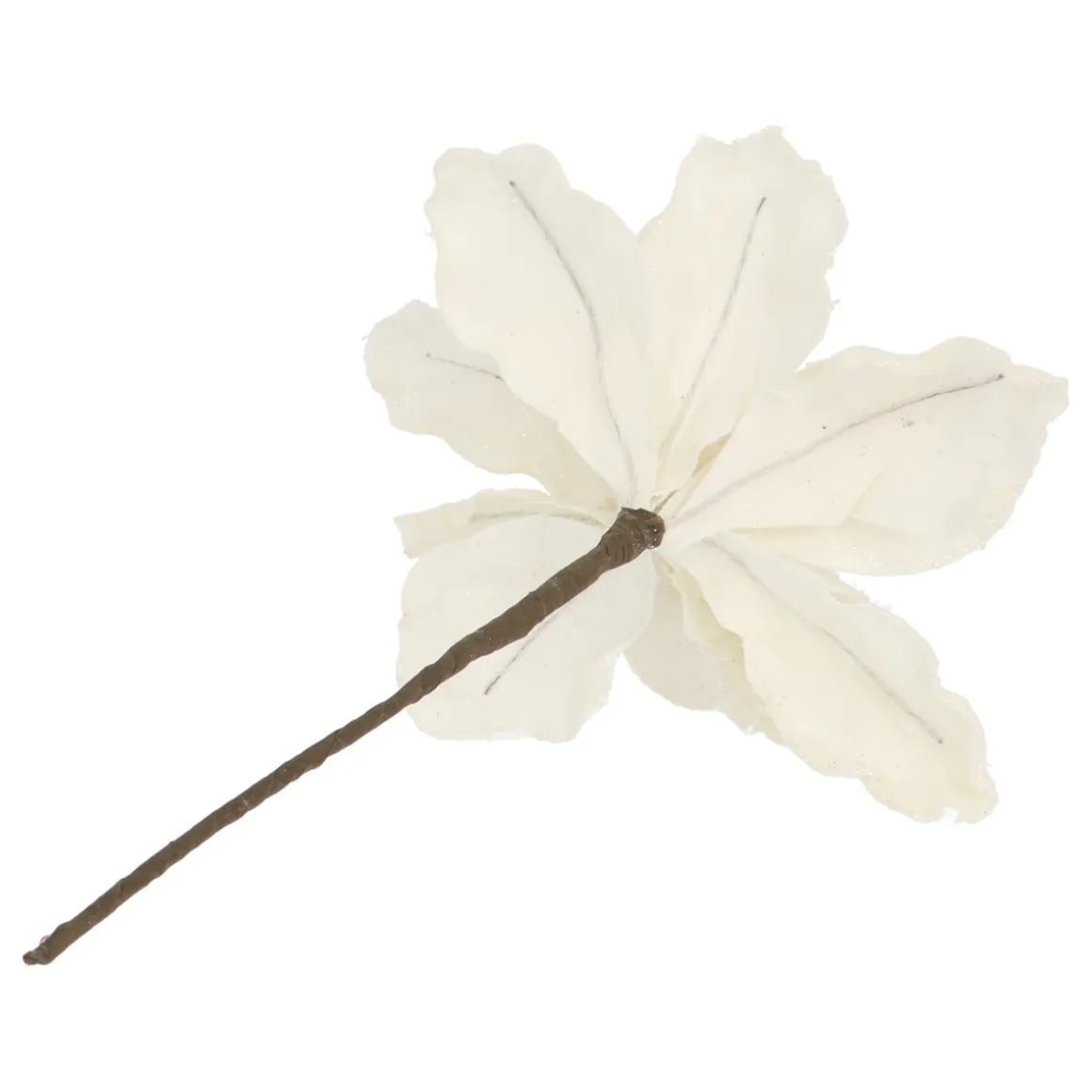 Witte Magnolia Met Glitters En Pailletten