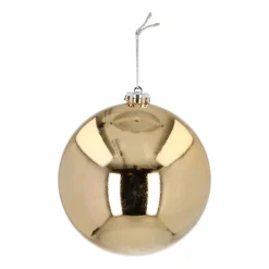 XL Kerstbal | Lichtgoud | 15 Cm | Kunststof | Glanzend