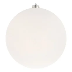 XXL Kerstbal | Wit | 20 Cm | Kunststof | Glitter