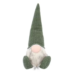 Zittende Gnoom | Groen | 33 Cm