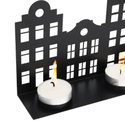 Zwart Grachtenpand Voor Waxinelichtjes