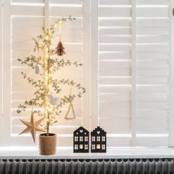 Zwart Huisje Met Waxinelichthouder