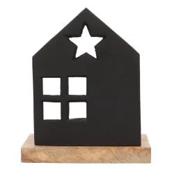 Zwart Huisje Voor Warme Theelichtjes