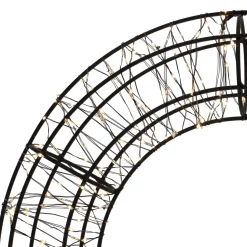 Zwarte Kerstkrans Met 600 LED-lampjes